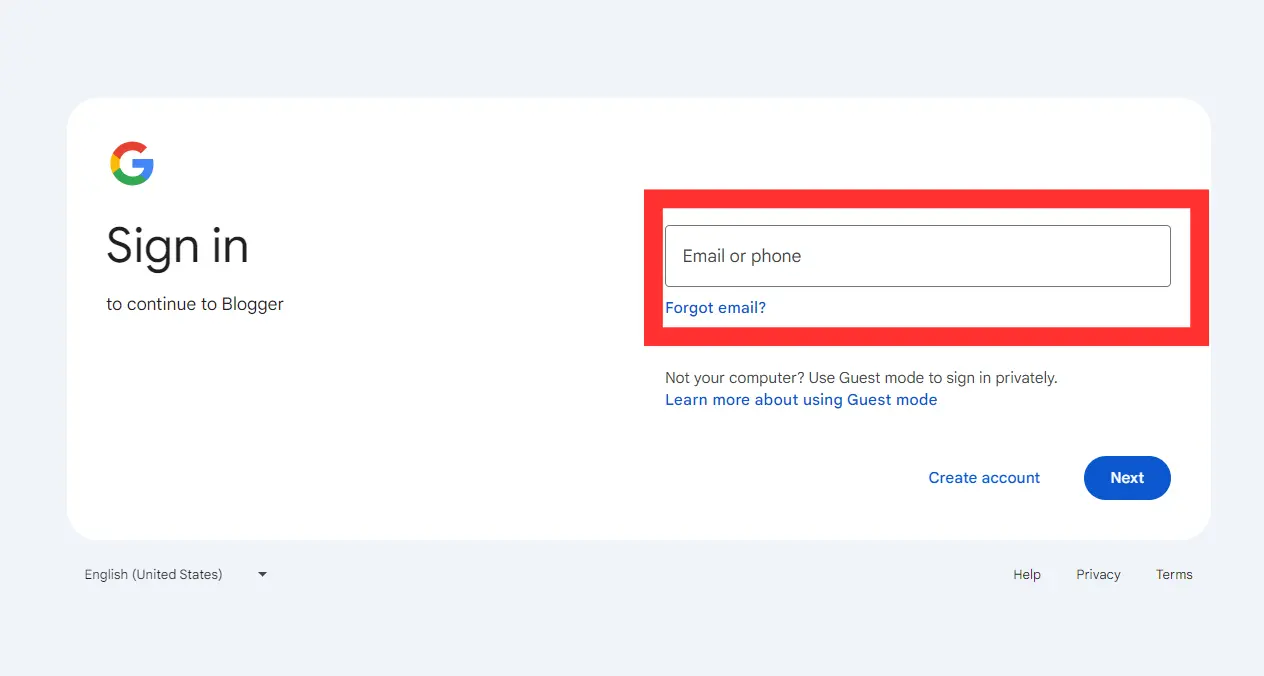 Basic Blogger Setup - Step 2
