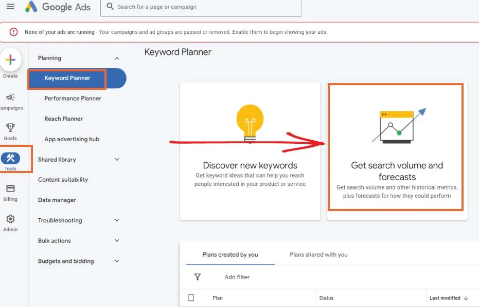 Using Google Keyword Planner to Find Keywords with Low Difficulty and High Search Volume