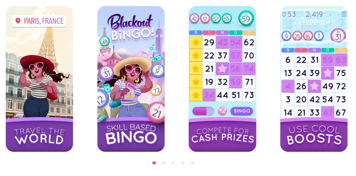 A smartphone displaying the No. 1 app, Blackout Bingo, known for being one of the top apps that pay $100 a day.