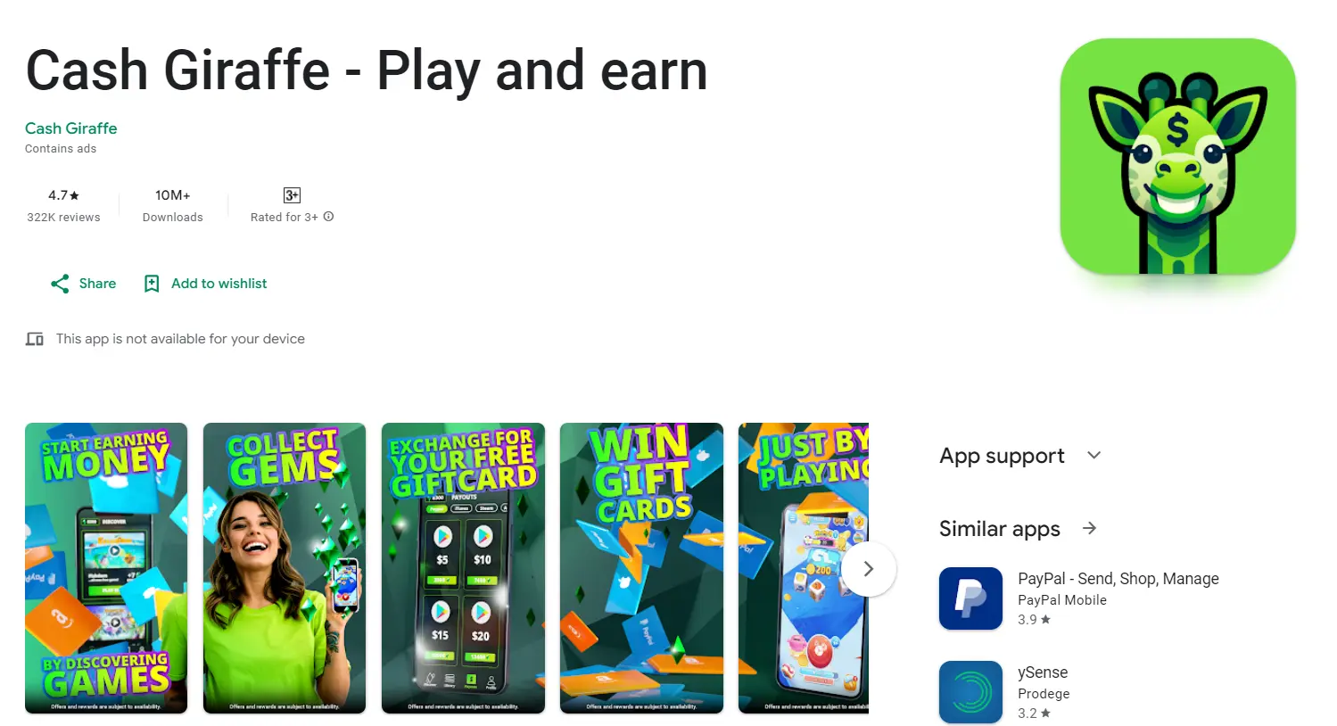 Cash Giraffe - Play and earn