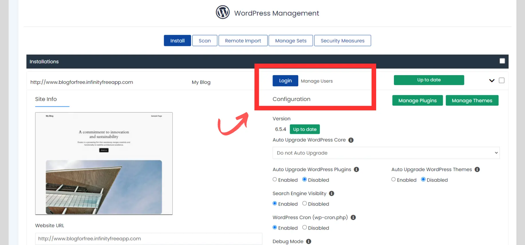 Log in to WordPress - free hosting for blog