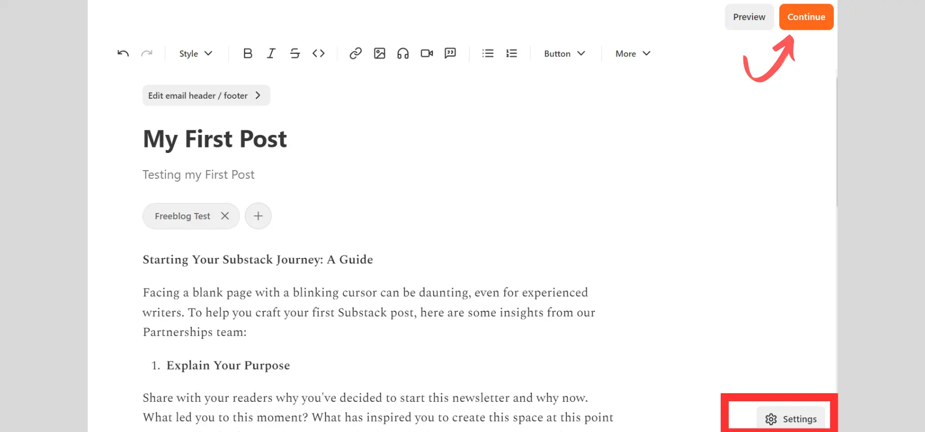 Preview Your Post - is substack good for blogging